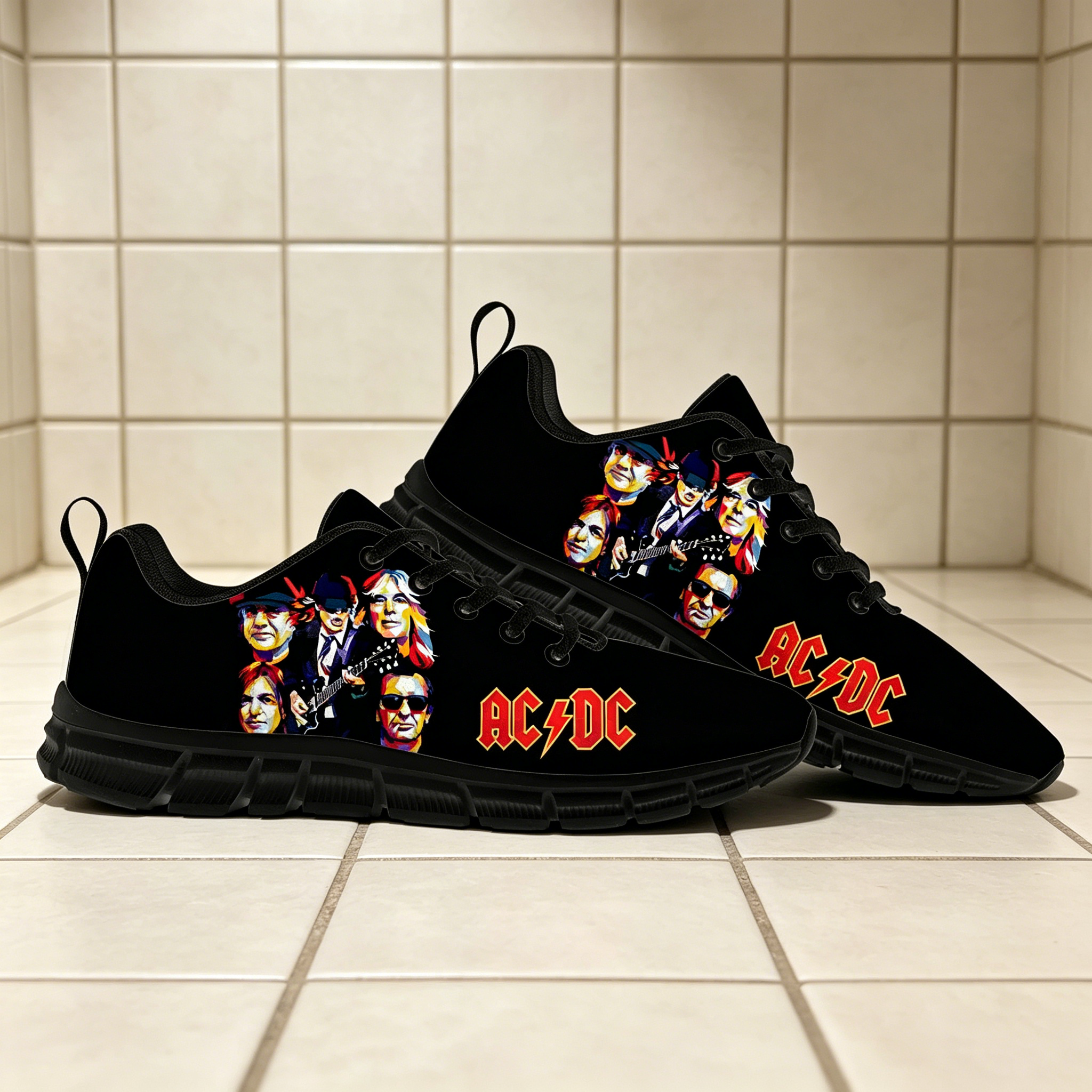 AC/DC Rock Band Retro Print Cu - Men'S Shoes Dc review and price