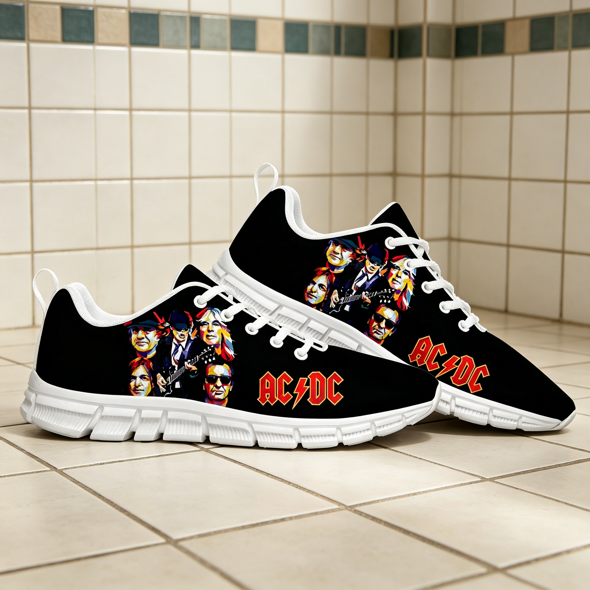AC/DC Rock Band Retro Print Cu - Men'S Shoes Dc review and price