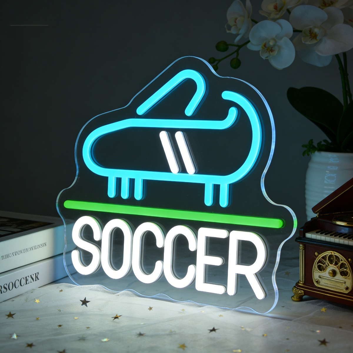 Soccer Shoe Neon Sign LED Nigh - Men'S Shoes Dc review and price