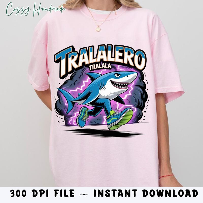 Tralalero Tralala Funny Shark  - Men Shoes Png review and price